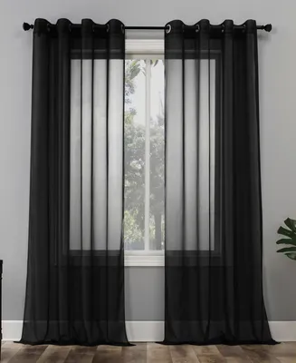 Sheer Voile Grommet Curtain Panel