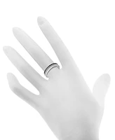 Diamond Split Shank Band (1/10 ct. t.w.) Sterling Silver