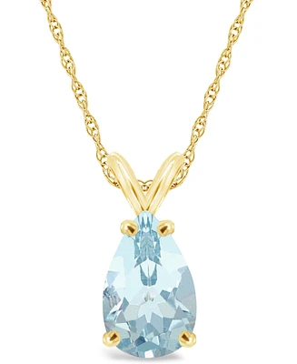 Aquamarine (2-5/8 ct. t.w.) Pendant Necklace in 14K Yellow Gold