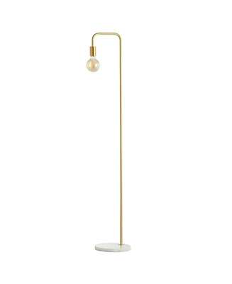 Vega 60" Minimalist Edison, Marble Floor Lamp
