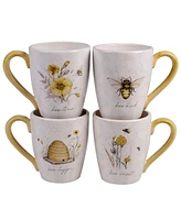 Certified International Bee Sweet 4-Pc. Mugs asst.