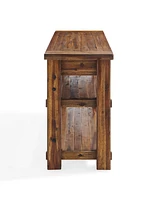 Alaterre Furniture Durango Industrial Wood Console and Media Table with Shelves