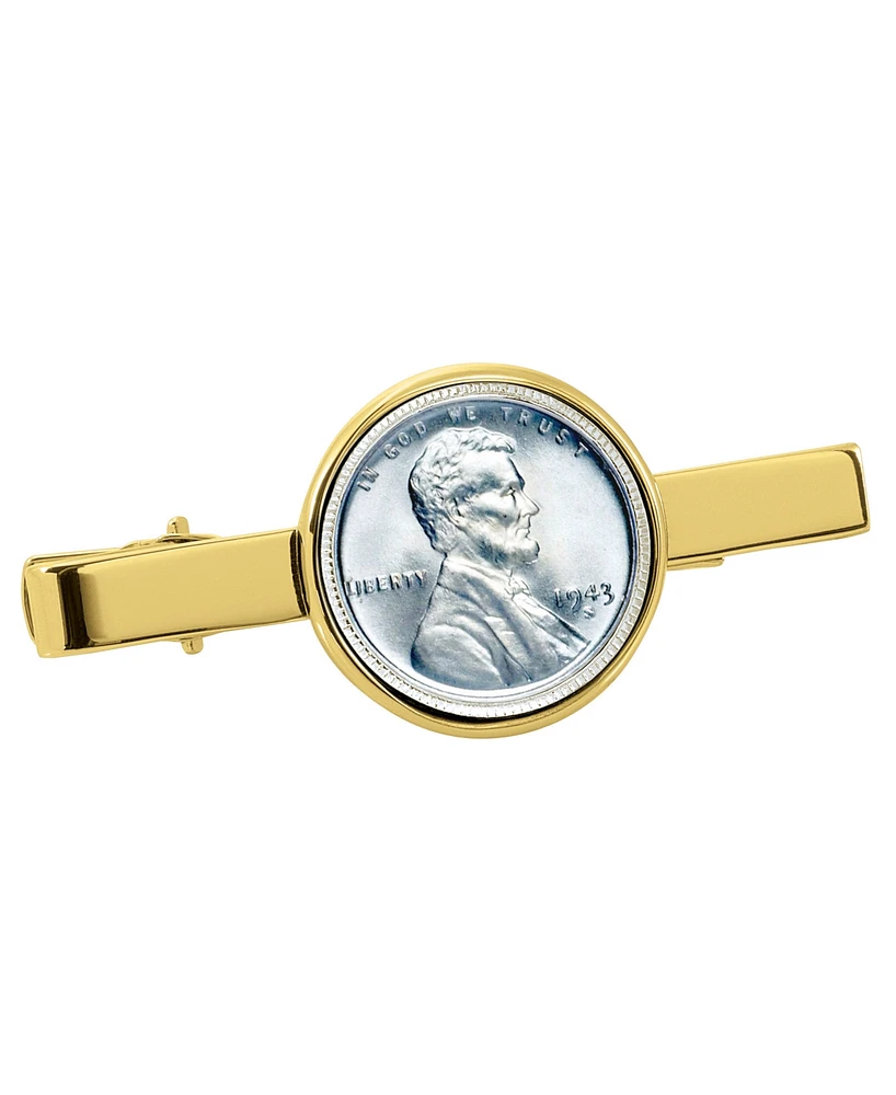 American Coin Treasures 1943 Lincoln Steel Penny Coin Tie Clip