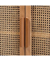 Furniture Alina Mid-Century Modern Finished 2 Door Accent Storage Cabinet
