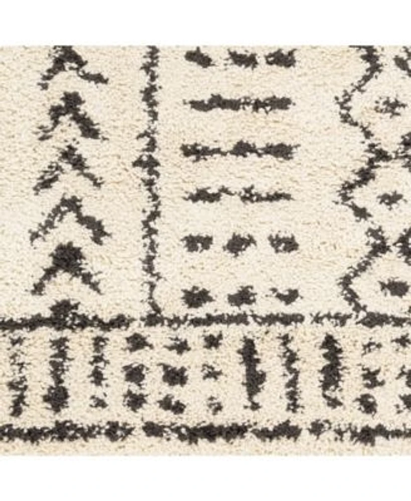 Livabliss Berber Shag Bbe Charcoal Area Rug