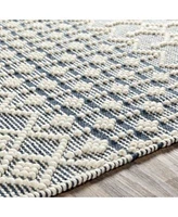 Closeout Livabliss Farmhouse Tassels Fts Denim Rug