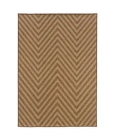 Oriental Weavers Karavia 1330X Tan 3'7" x 5'6" Outdoor Area Rug