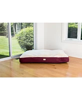 Armarkat M02HJH/Mb-xxl Double Extra Large Pet Bed Mat With Poly Fill Cushion And Removable Cover, In Ivory & Burgundy