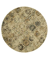 Closeout! Karastan Elements Tunis Beige 8' x 8' Round Area Rug