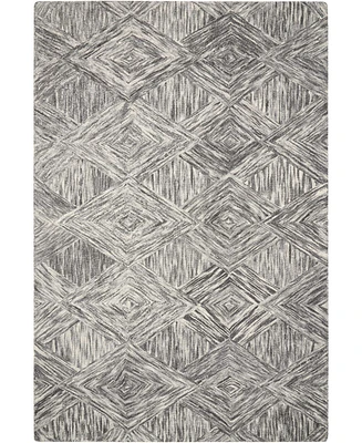 Nourison Home Interlock LNK01 Charcoal 3'9" x 5'9" Area Rug