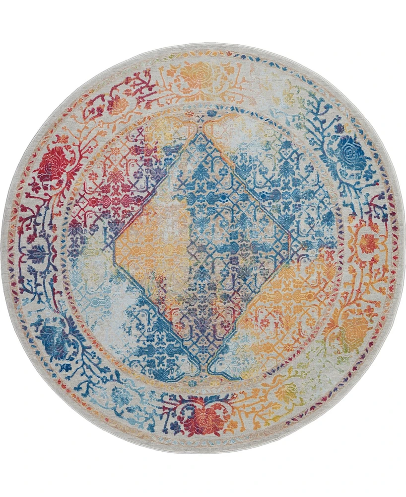 Nourison Home Ankara Global ANR04 4' Round Rug