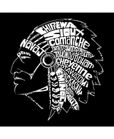 La Pop Art Native American Men's Raglan Word T-shirt