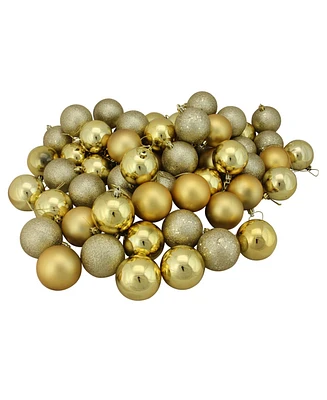 Northlight 60 Count Shatterproof 4-Finish Christmas Ball Ornaments