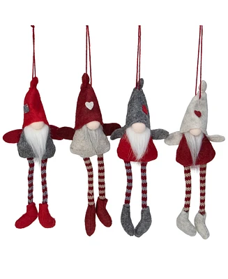 Northlight Plush Gnome Christmas Ornaments