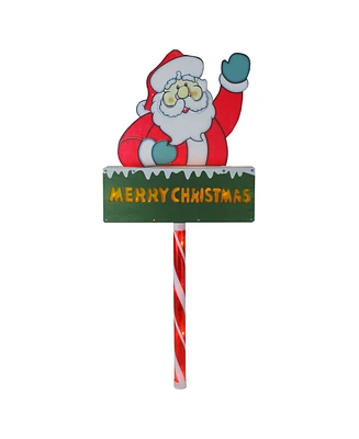 Northlight Lighted Santa Claus Merry Christmas Lawn Stake