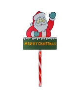 Northlight Lighted Santa Claus Merry Christmas Lawn Stake