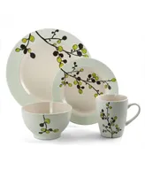 Elama Retro Bloom 16 Pc. Dinnerware Set, Service for 4
