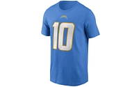 Nike Los Angeles Chargers Men's Pride Name and Number Wordmark 3.0 Player T-shirt Justin Herbert
