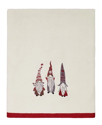 Avanti Christmas Gnomes Holiday Cotton Bath Towel, 27" x 50"
