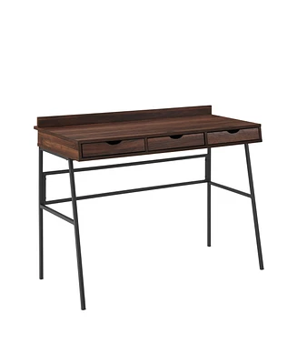 Walker Edison 42" 3 Drawer Angled Front Desk