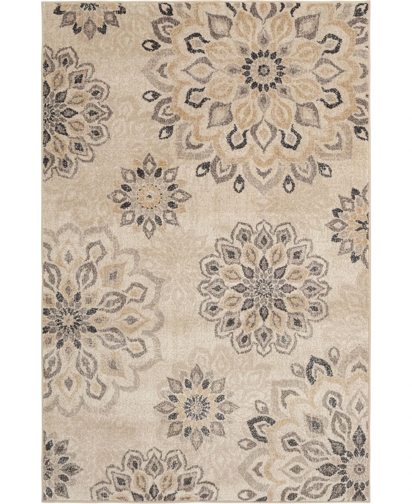 Closeout! Portland Textiles Cassandra Asterin Bone 5' x 7'3" Area Rug