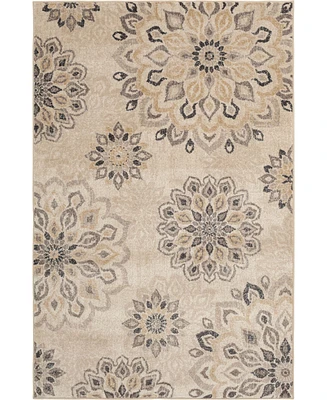 Closeout! Portland Textiles Cassandra Asterin Bone 5' x 7'3" Area Rug