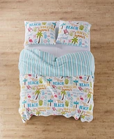 Homthreads Beach Days Quilt Set, King