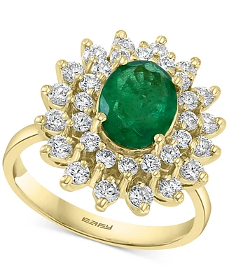 Effy Emerald (1-1/2 ct. t.w.) & Diamond (1 ct. t.w.) Ring in 14k Gold
