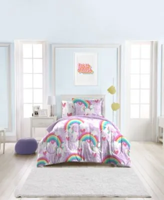 Dream Factory Unicorn Rainbow Comforter Sets