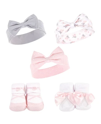 Hudson Baby Girls Headband and Socks Set