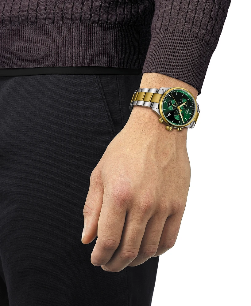Tissot Men's Swiss Chronograph Chrono Xl Classic Two-Tone Stainless Steel Bracelet Watch 45mm