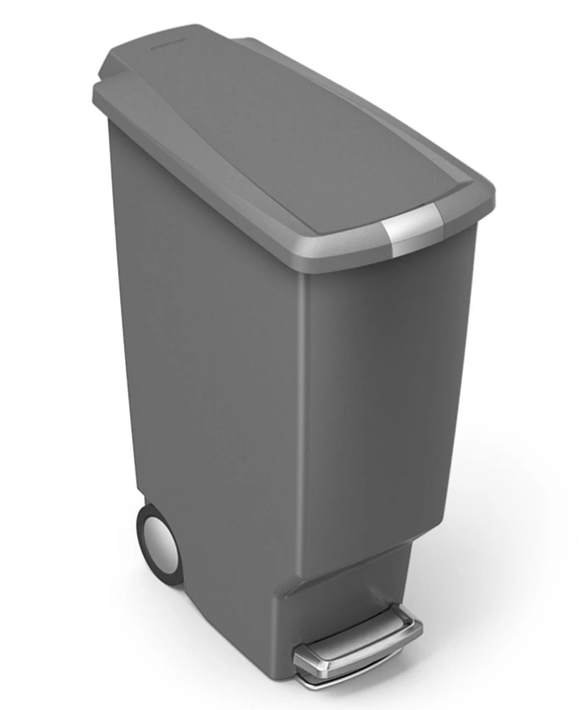 simplehuman 40 Liter Plastic Slim Liner Rim Kitchen Trash Can