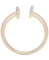 Wrapped Diamond Bar Cuff Ring (1/10 ct. t.w.) 14k Gold, Created for Macy's