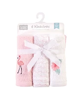Hudson Baby Girls 6Pk Woven Washcloths