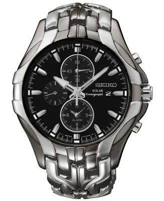 Seiko Men's Chronograph Solar Excelsior Two-Tone Stainless Steel Bracelet Watch 43mm SSC139