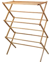 Homeitusa Bamboo Wooden Clothes Drying Rack - Oversize Hang Rack for Clothes - Laundry Rack for Clothing Drying Natural