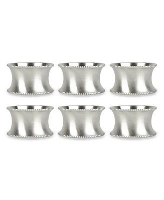 Design Imports Beaded Napkin Ring, Set of 6