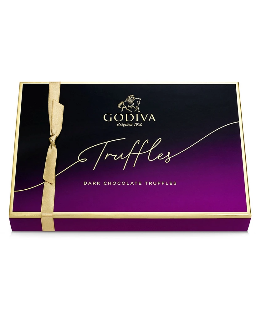 Godiva Dark Truffles Gift Box, 24 Pieces