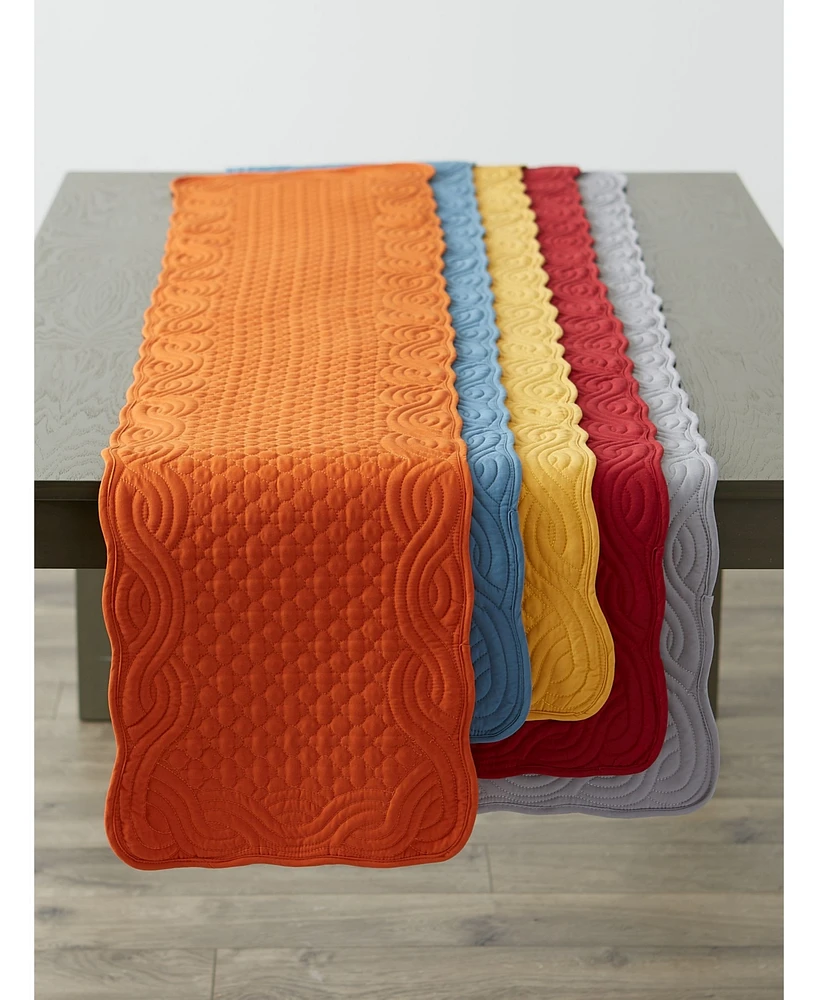 Design Imports Spice Quilted Farmhouse Table Runner