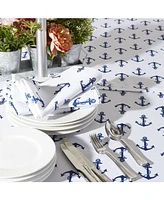 Design Imports Anchors Print Outdoor Tablecloth with Zipper