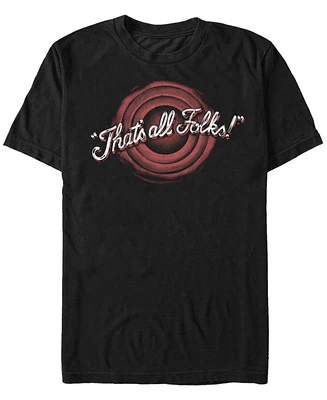 Men's Looney Tunes Thats All Folks Short Sleeve T-shirt