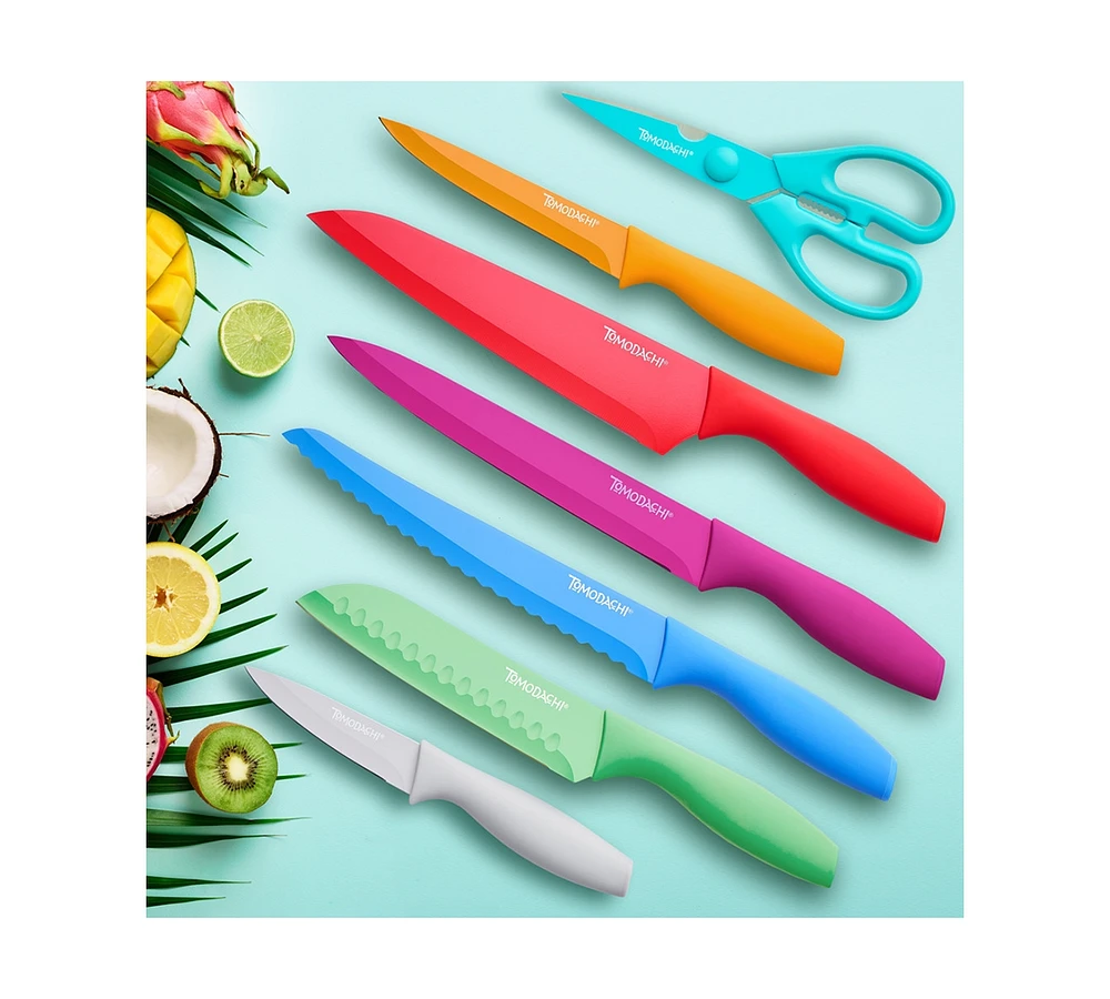 Tomodachi Jewels 13-Pc. Knife Set with Kitchen Shears & Matching Blade Guards