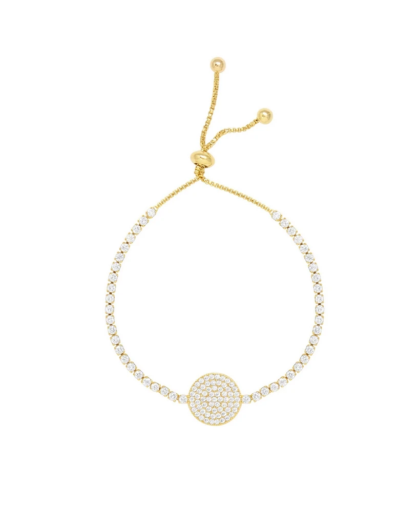 Ettika Crystal Chain Disc Adjustable Bracelet