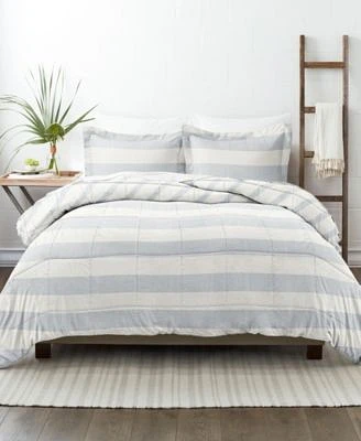 Ienjoy Home Distressed Stripe Reversible Comforter Sets
