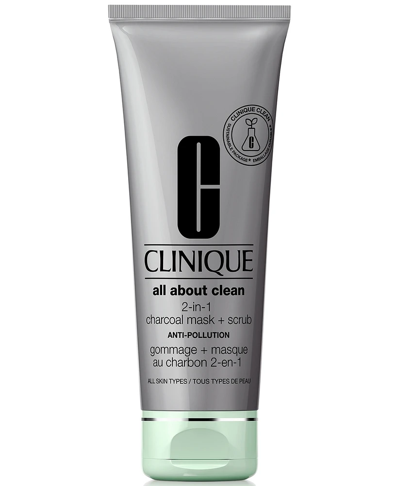 All About Clean 2-in-1 Charcoal Face Mask + Scrub, 3.4-oz.
