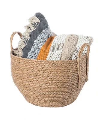Decorative Round Wicker Woven Rope Large Storage Basket