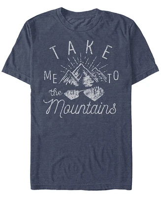 Fifth Sun Men's Mountains Me Short Sleeve Crew T-shirt