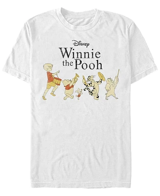 Fifth Sun Men's Pooh Parade Short Sleeve Crew T-shirt