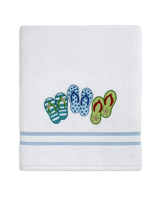 Avanti Beach Mode Flip-Flop Motif Cotton Bath Towel, 27" x 52"