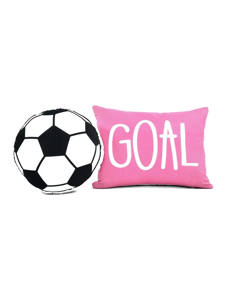 Lush Decor Kids Girls Soccer Kick 4-Pc. Quilt Set, Twin/Twin Xl